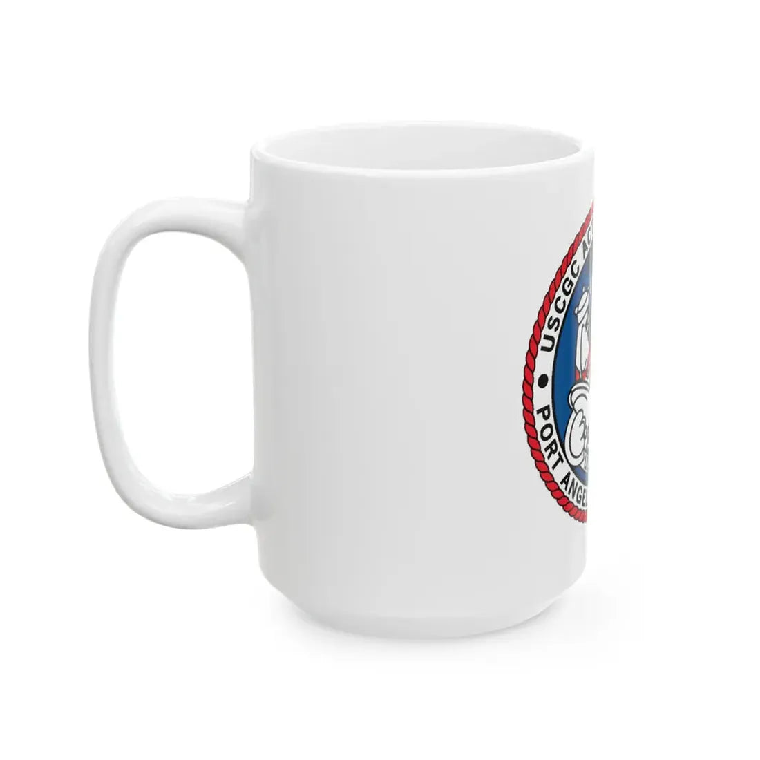 USCGC Active WMEC 618 Port Angeles WA (U.S. Coast Guard) White Coffee Mug - Go Mug Yourself