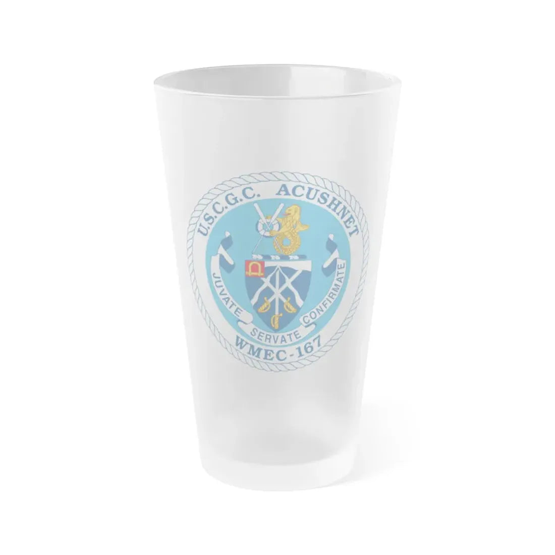 USCGC Acushnet WMEC 167 (U.S. Coast Guard) Frosted Pint Glass 16oz Default Title - Go Mug Yourself