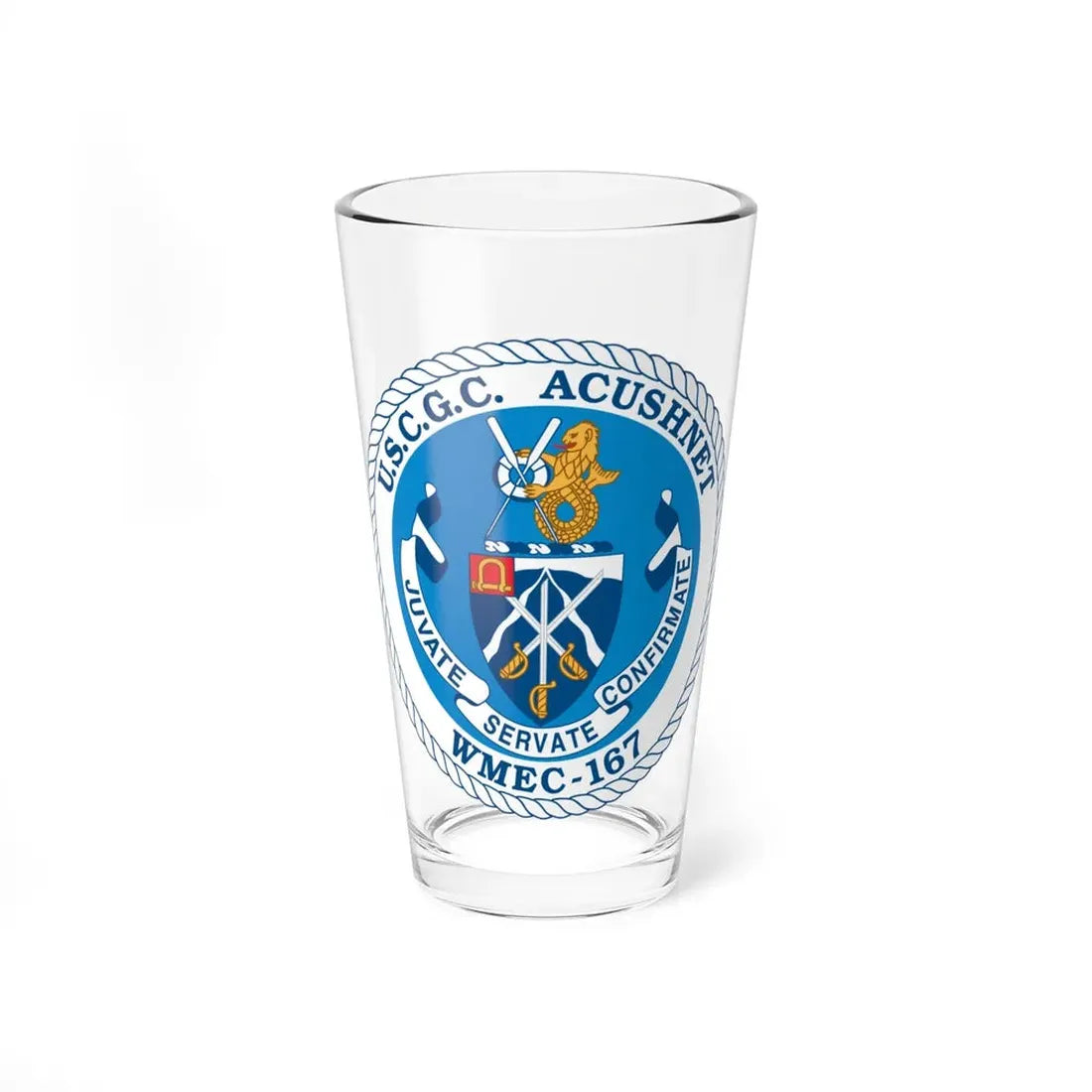 USCGC Acushnet WMEC 167 (U.S. Coast Guard) Pint Glass 16oz 16oz - Go Mug Yourself