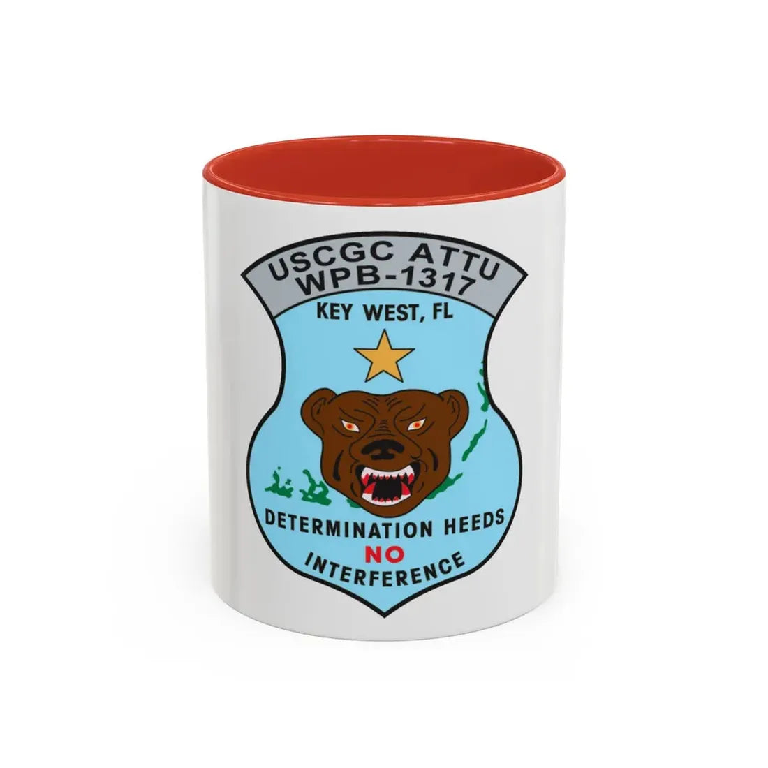 USCGC Attu WPB 1317 Key West FL (U.S. Coast Guard) Accent Coffee Mug 11oz Red - Go Mug Yourself