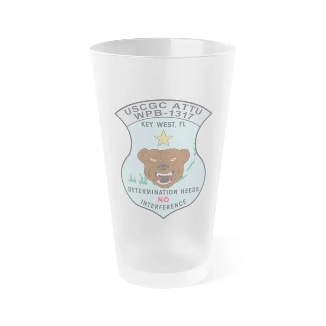 USCGC Attu WPB 1317 Key West FL (U.S. Coast Guard) Frosted Pint Glass 16oz Default Title - Go Mug Yourself