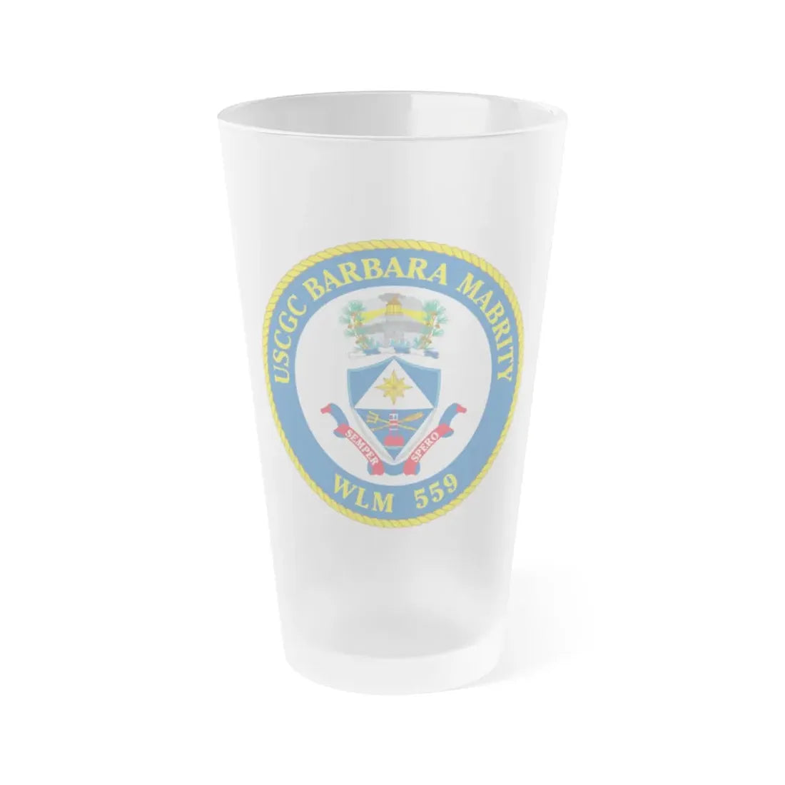 USCGC Barbara Mabrity WLM 559 (U.S. Coast Guard) Frosted Pint Glass 16oz Default Title - Go Mug Yourself
