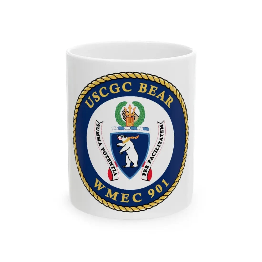 USCGC Bear WMEC 901 (U.S. Coast Guard) White Coffee Mug 11oz - Go Mug Yourself