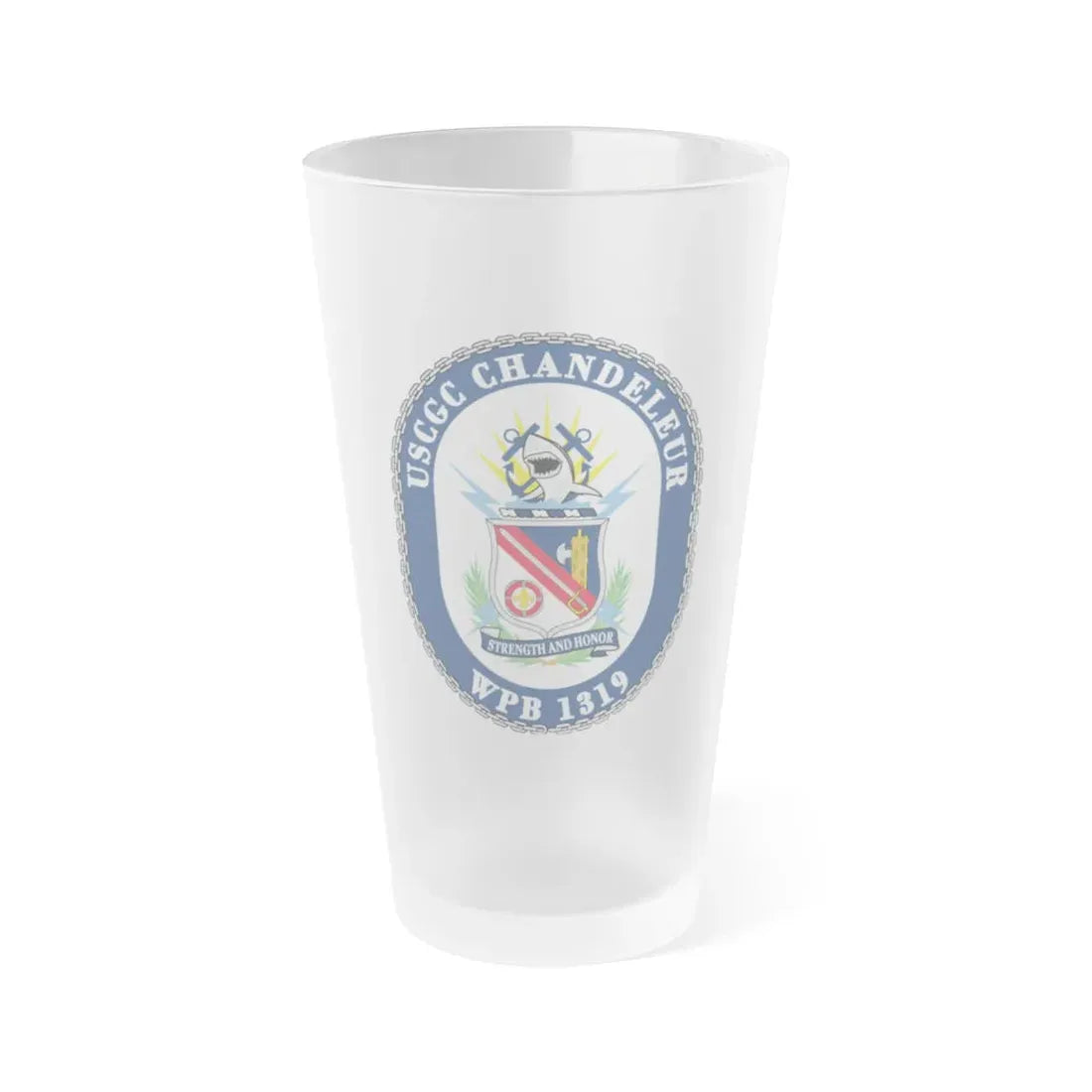 USCGC Chandeleur WPB 1319 (U.S. Coast Guard) Frosted Pint Glass 16oz Default Title - Go Mug Yourself