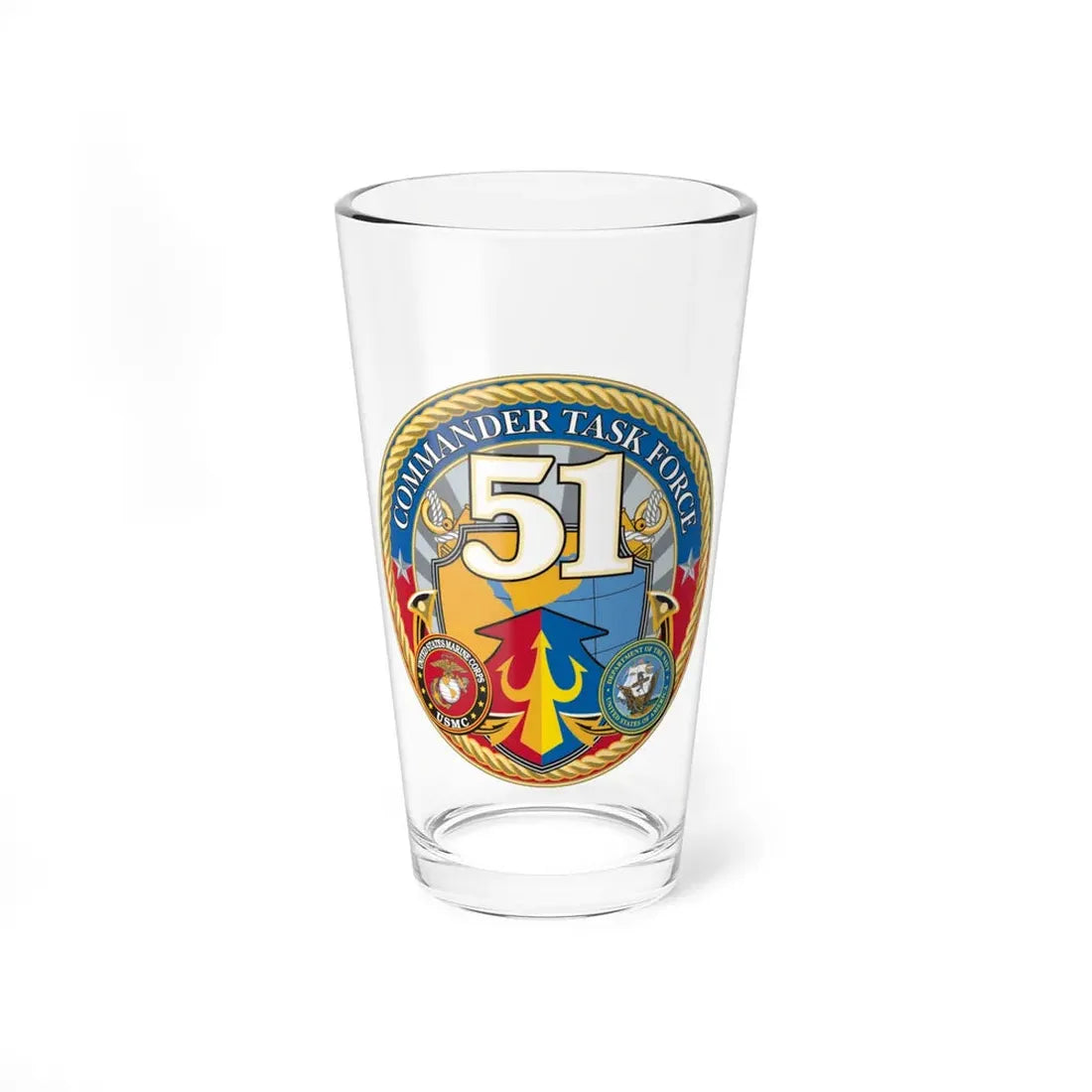 USCGC Command Task Force (U.S. Coast Guard) Pint Glass 16oz 16oz - Go Mug Yourself