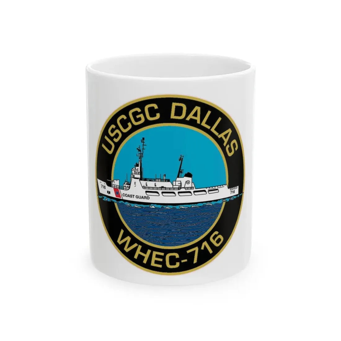 USCGC Dallas WHEC 716 2 (U.S. Coast Guard) White Coffee Mug 11oz - Go Mug Yourself