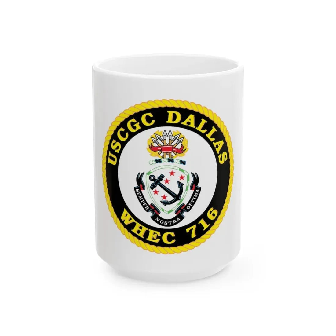 USCGC Dallas WHEC 716 (U.S. Coast Guard) White Coffee Mug 15oz - Go Mug Yourself