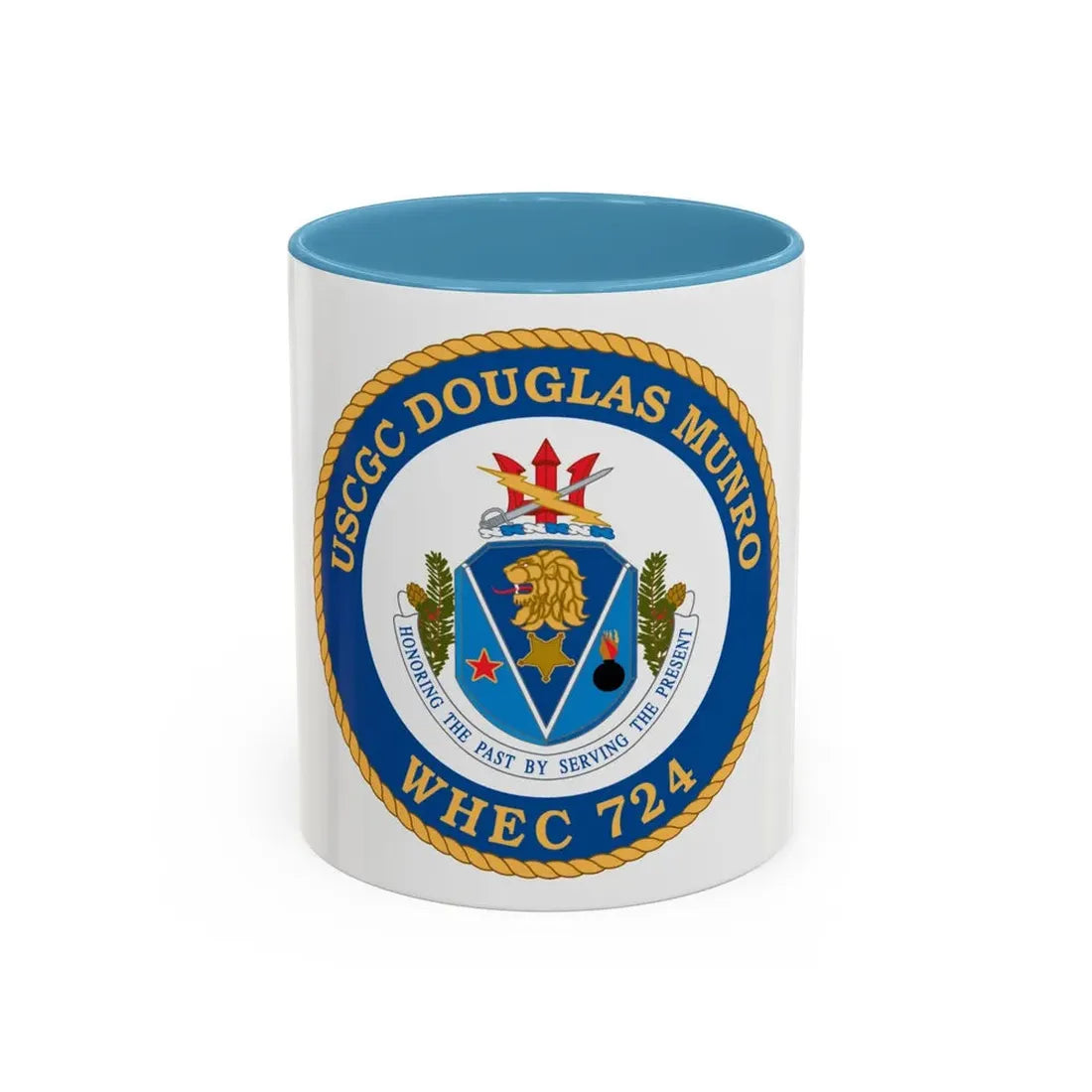 USCGC Douglas Munro (U.S. Coast Guard) Accent Coffee Mug 11oz Light Blue - Go Mug Yourself