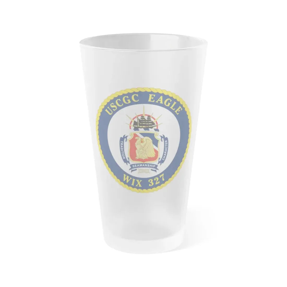 USCGC Eagle WIX 327 (U.S. Coast Guard) Frosted Pint Glass 16oz Default Title - Go Mug Yourself