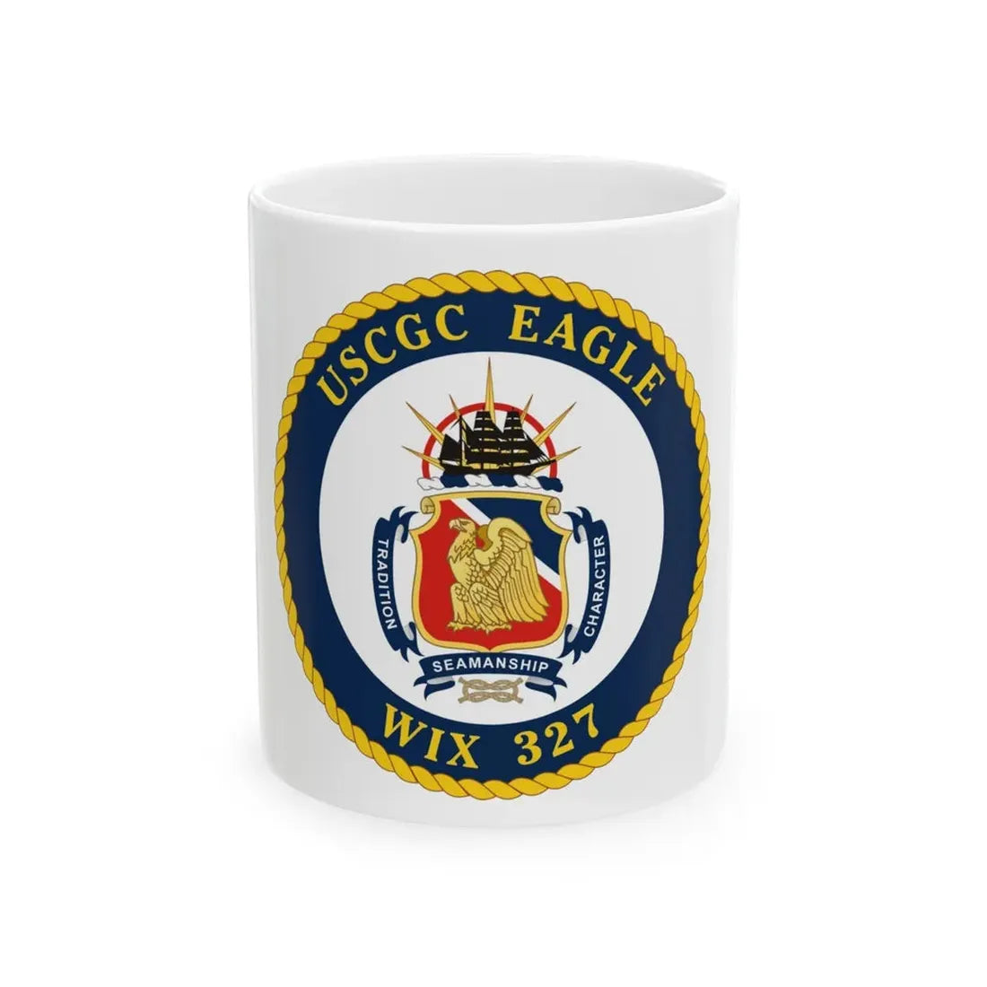 USCGC Eagle WIX 327 (U.S. Coast Guard) White Coffee Mug 11oz - Go Mug Yourself