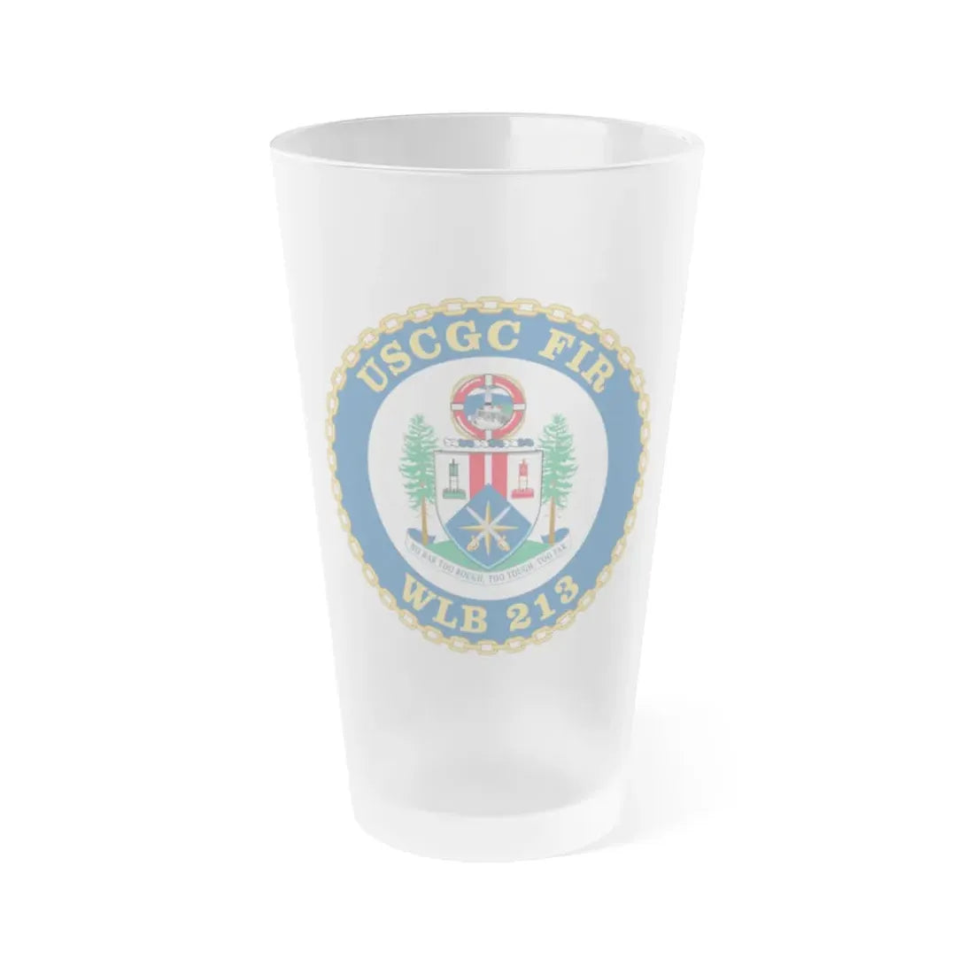 USCGC Fir WLB 213 (U.S. Coast Guard) Frosted Pint Glass 16oz Default Title - Go Mug Yourself