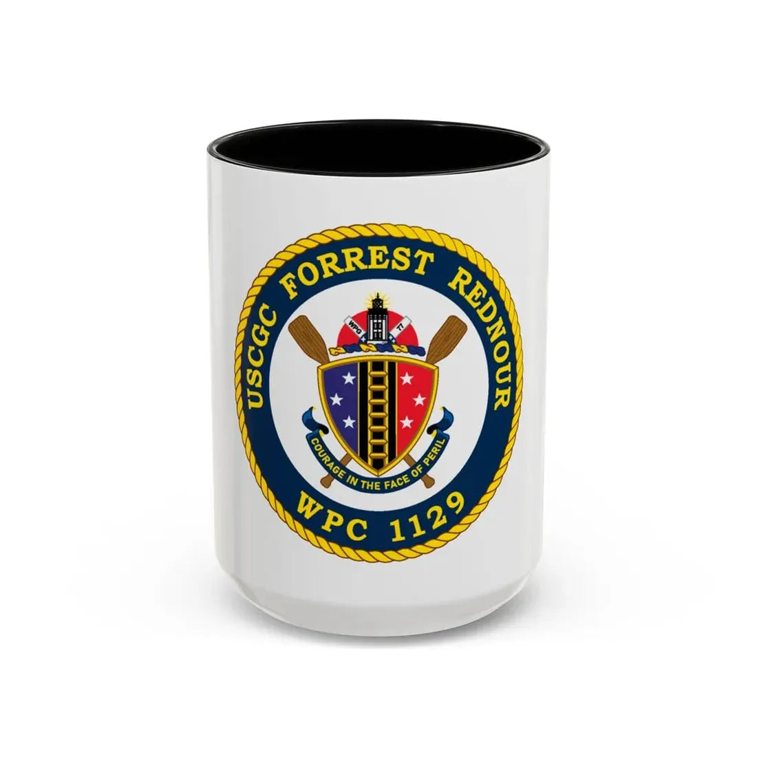 USCGC Forrest Rednour WPC 1129 (U.S. Coast Guard) Accent Coffee Mug 15oz Black - Go Mug Yourself