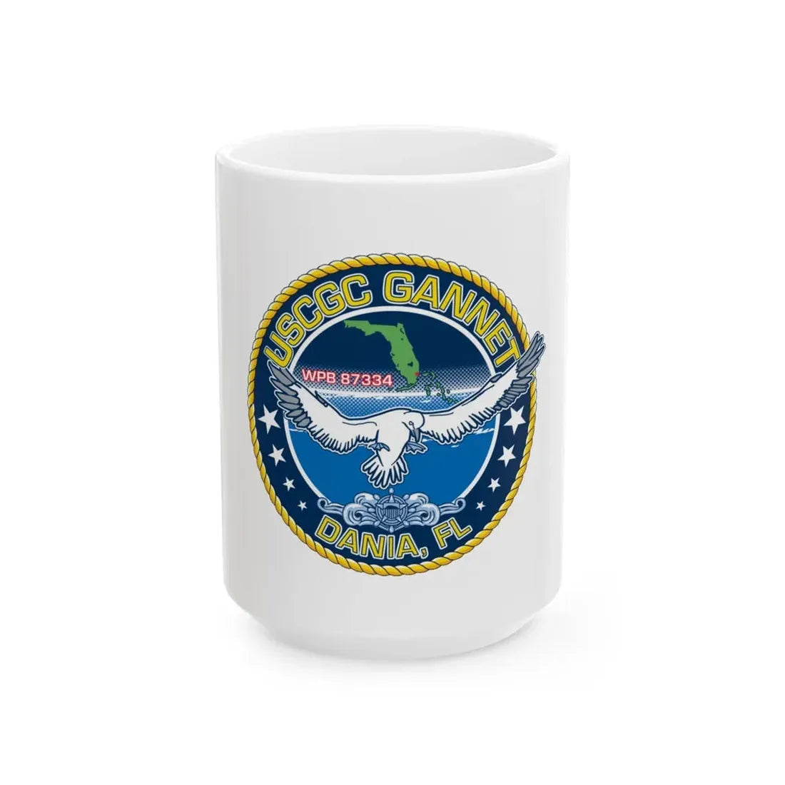 USCGC Gannet Dania FL (U.S. Coast Guard) White Coffee Mug 15oz - Go Mug Yourself