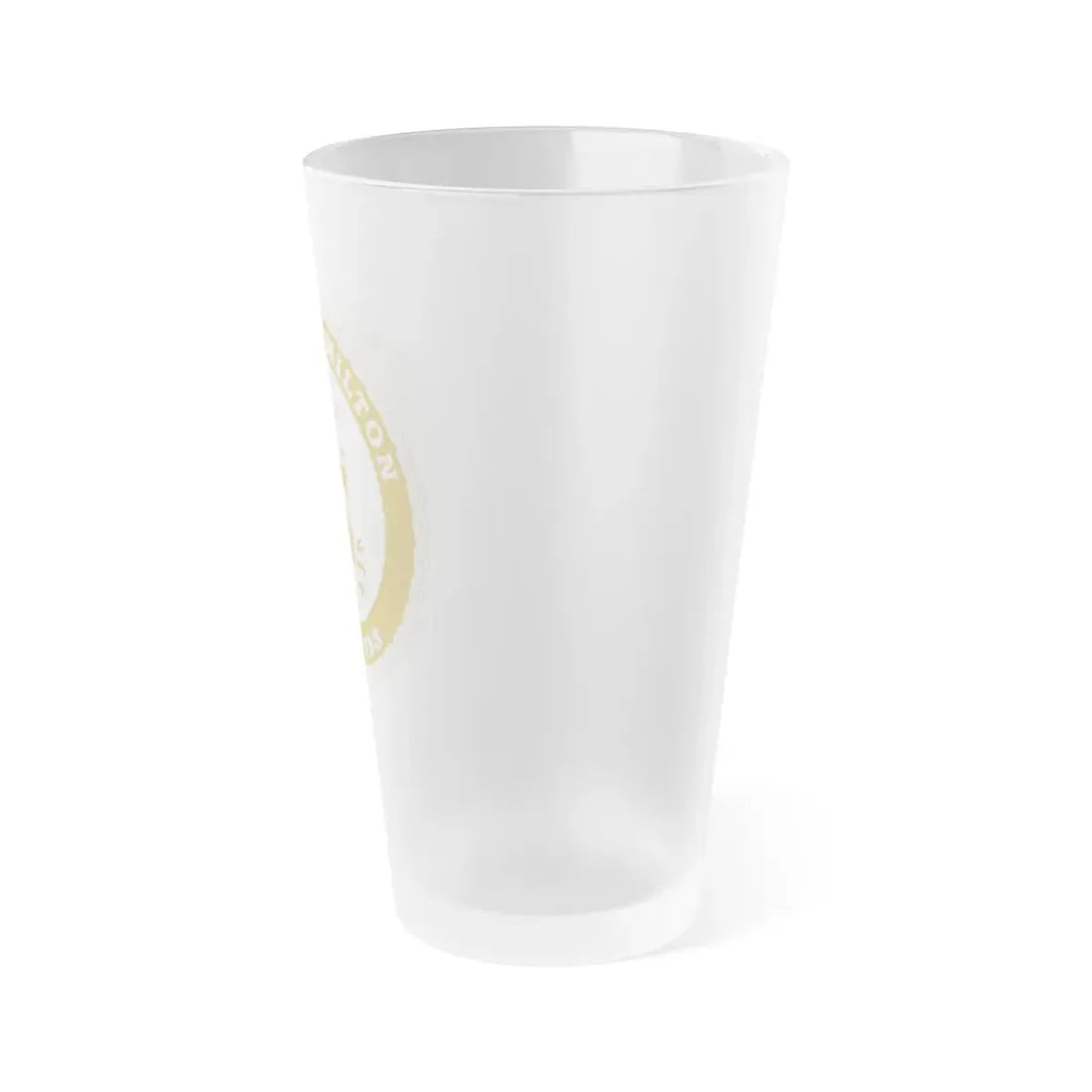 USCGC Hamilton WMSL 753 GOLD (U.S. Coast Guard) Frosted Pint Glass 16oz - Go Mug Yourself