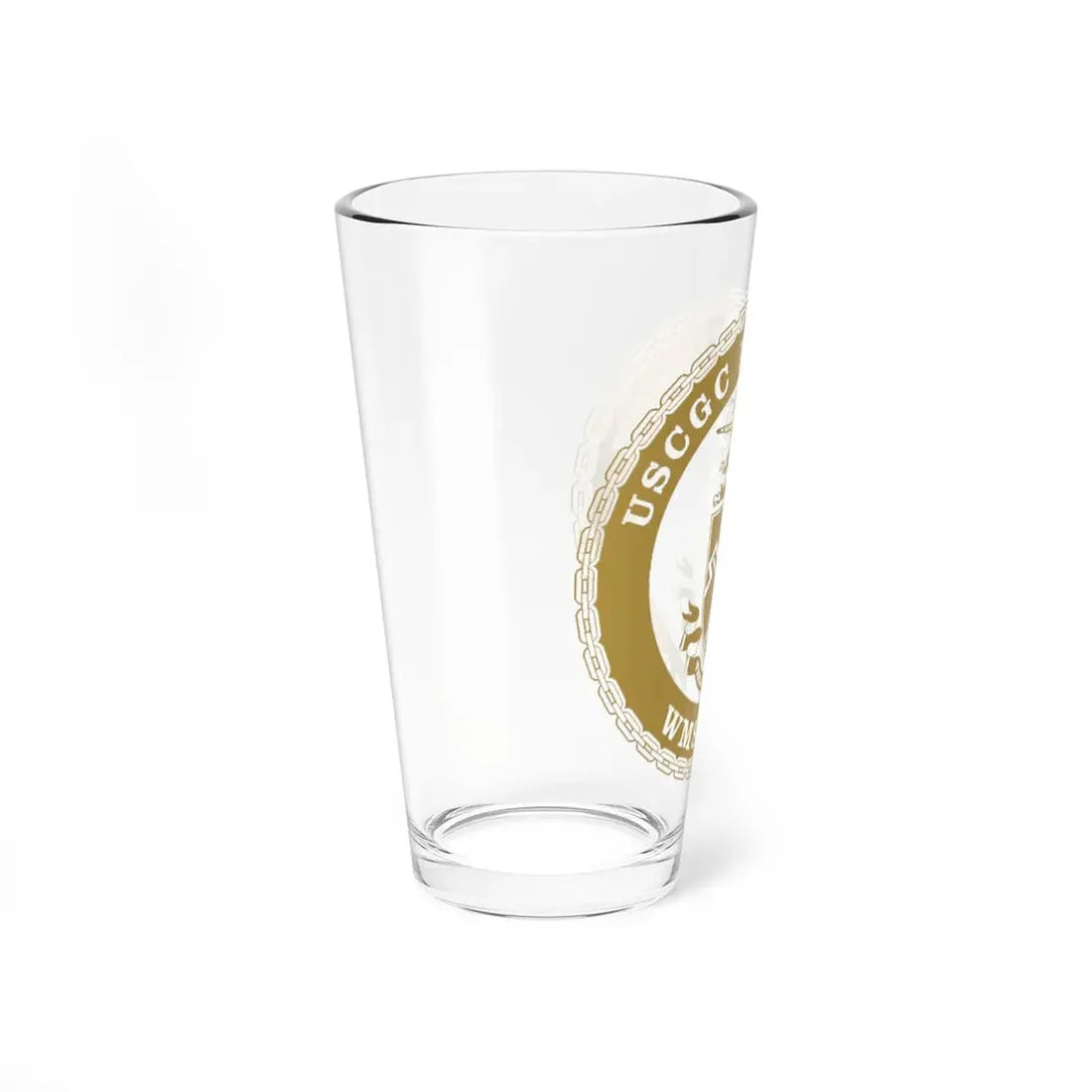 USCGC Hamilton WMSL 753 GOLD (U.S. Coast Guard) Pint Glass 16oz - Go Mug Yourself