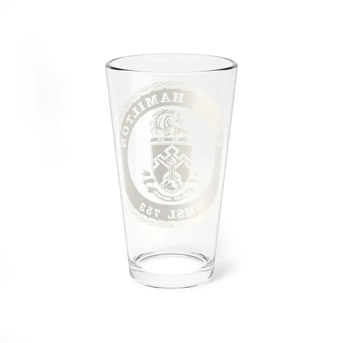 USCGC Hamilton WMSL 753 GOLD (U.S. Coast Guard) Pint Glass 16oz - Go Mug Yourself