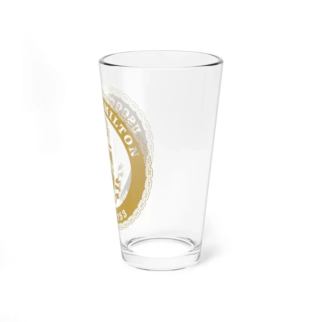 USCGC Hamilton WMSL 753 GOLD (U.S. Coast Guard) Pint Glass 16oz - Go Mug Yourself