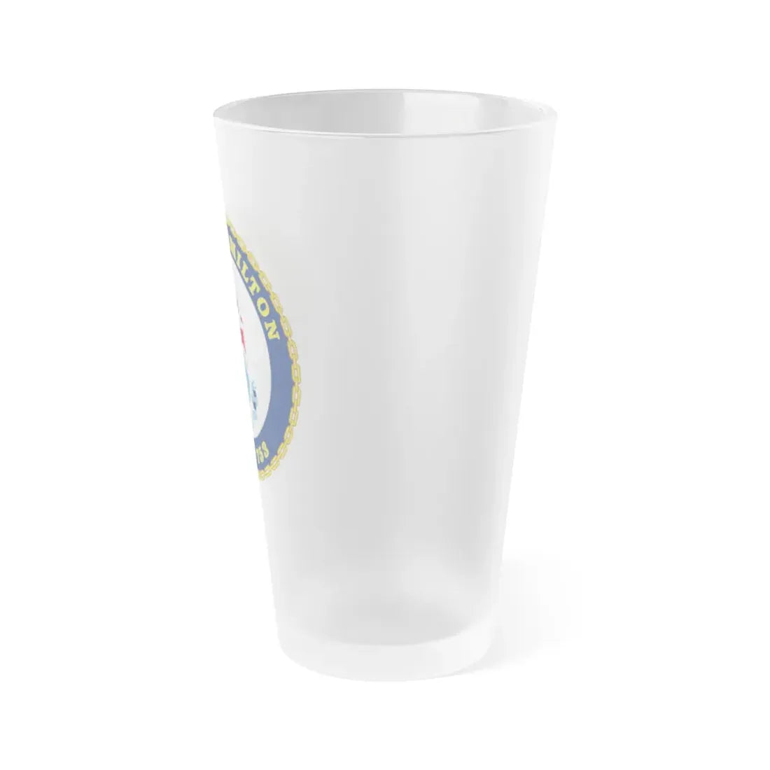 USCGC Hamilton WMSL 753 (U.S. Coast Guard) Frosted Pint Glass 16oz - Go Mug Yourself