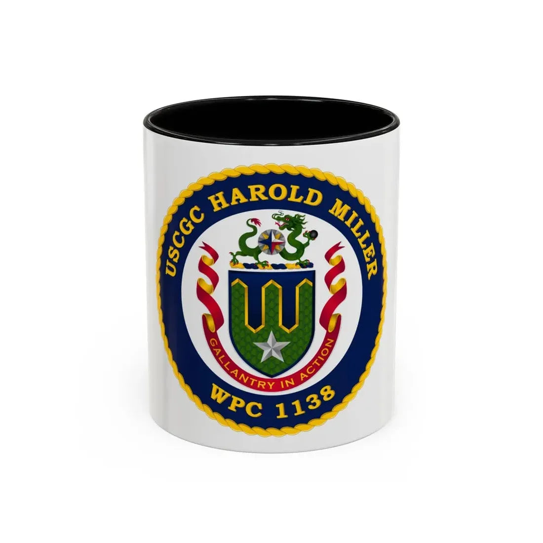 USCGC Harold Miller WPC 1138 (U.S. Coast Guard) Accent Coffee Mug 11oz Black - Go Mug Yourself