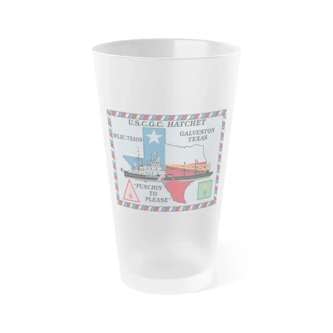 USCGC Hatchet WLIC 75309 (U.S. Coast Guard) Frosted Pint Glass 16oz Default Title - Go Mug Yourself