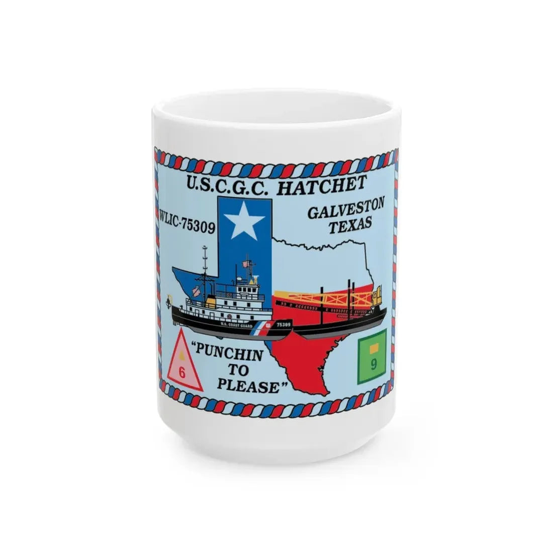 USCGC Hatchet WLIC 75309 (U.S. Coast Guard) White Coffee Mug 15oz - Go Mug Yourself