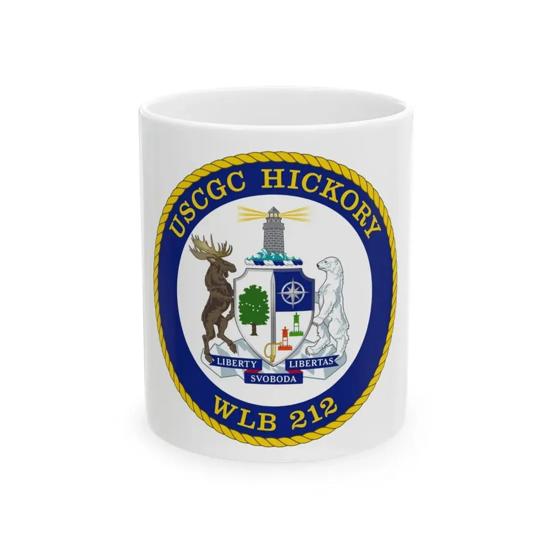 USCGC Hickory WLB 212 (U.S. Coast Guard) White Coffee Mug 11oz - Go Mug Yourself