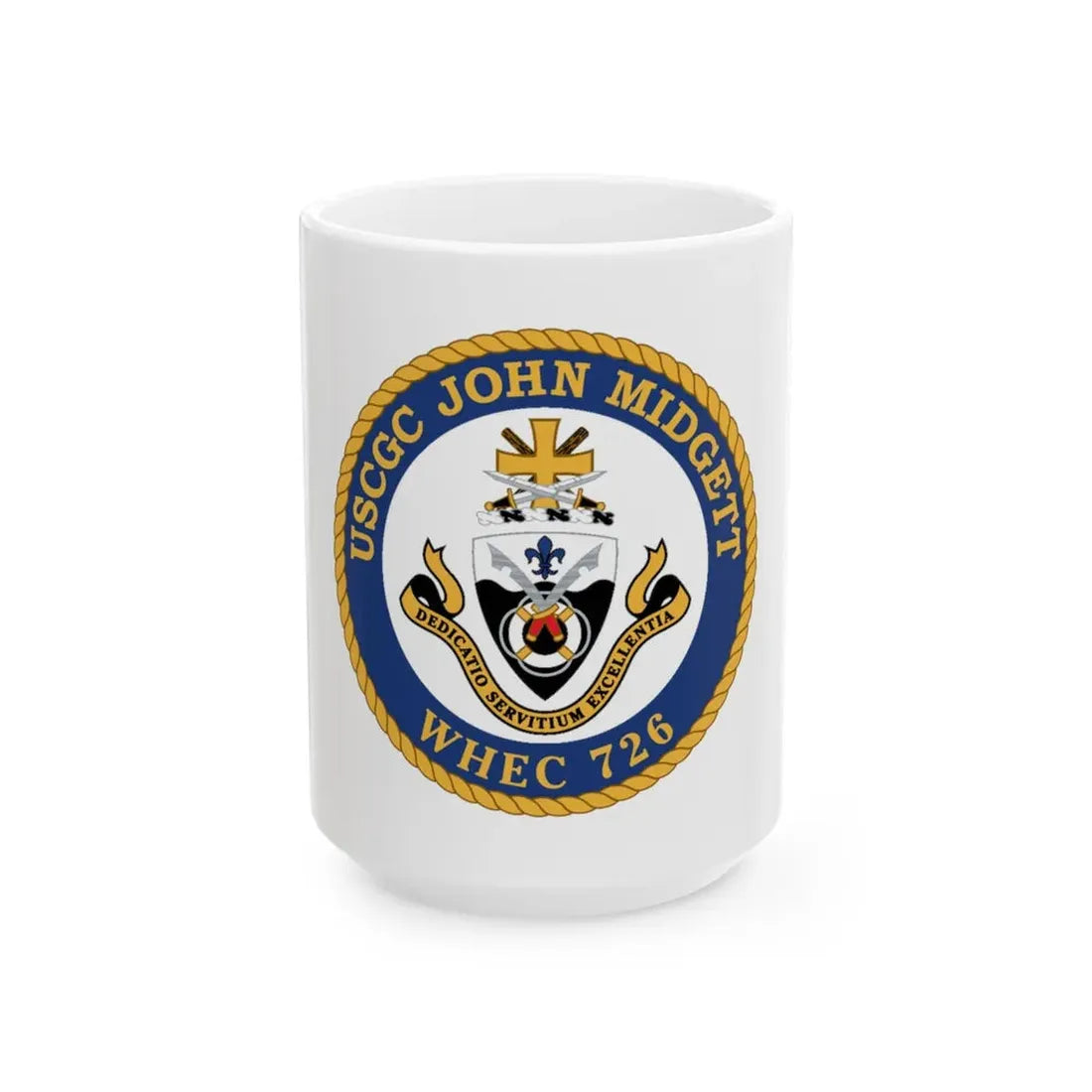 USCGC John Midgett WHEC 726 (U.S. Coast Guard) White Coffee Mug 15oz - Go Mug Yourself