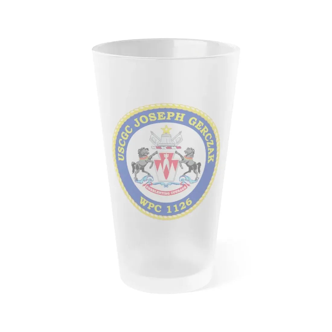 USCGC JOSEPH GERCZAK WPC 1126 (U.S. Coast Guard) Frosted Pint Glass 16oz Default Title - Go Mug Yourself