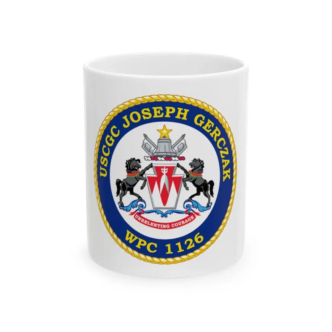 USCGC JOSEPH GERCZAK WPC 1126 (U.S. Coast Guard) White Coffee Mug 11oz - Go Mug Yourself