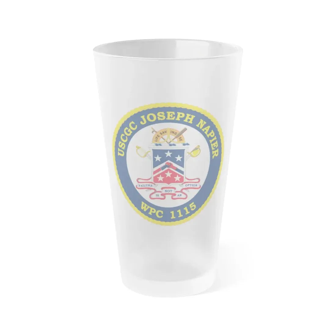 USCGC Joseph Napier WPC 115 (U.S. Coast Guard) Frosted Pint Glass 16oz Default Title - Go Mug Yourself