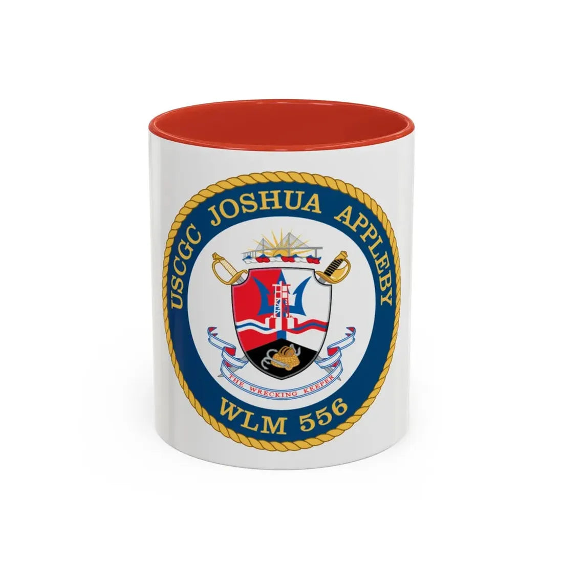 USCGC Joshua Appleby WLM 556 (U.S. Coast Guard) Accent Coffee Mug 11oz Red - Go Mug Yourself