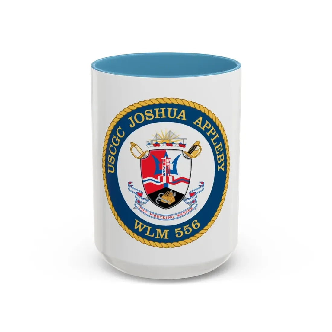 USCGC Joshua Appleby WLM 556 (U.S. Coast Guard) Accent Coffee Mug 15oz Light Blue - Go Mug Yourself