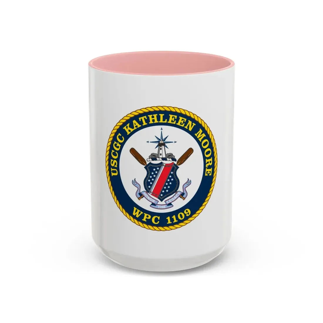 USCGC Kathleen Moore (U.S. Coast Guard) Accent Coffee Mug 15oz Pink - Go Mug Yourself