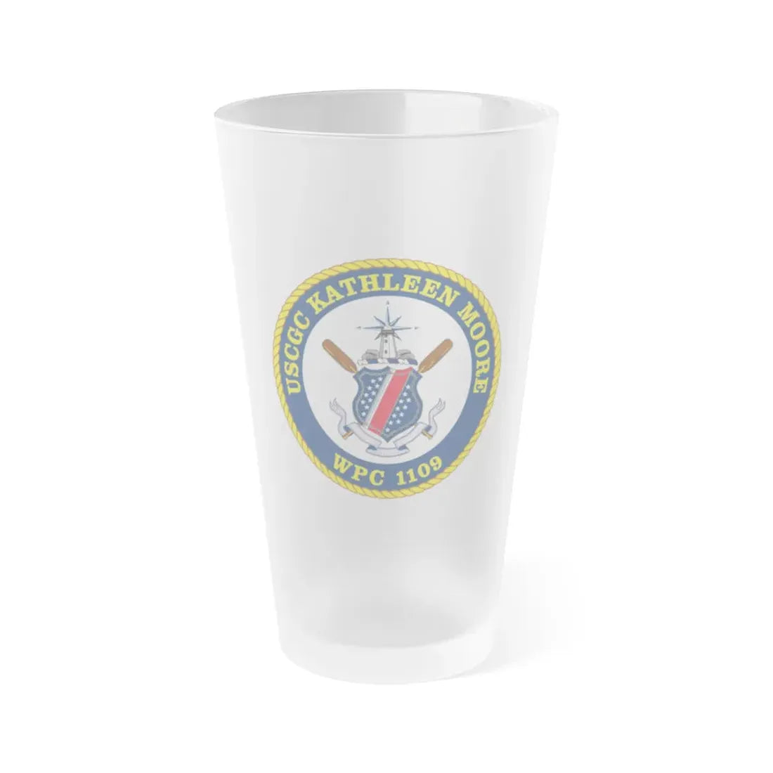 USCGC Kathleen Moore (U.S. Coast Guard) Frosted Pint Glass 16oz Default Title - Go Mug Yourself