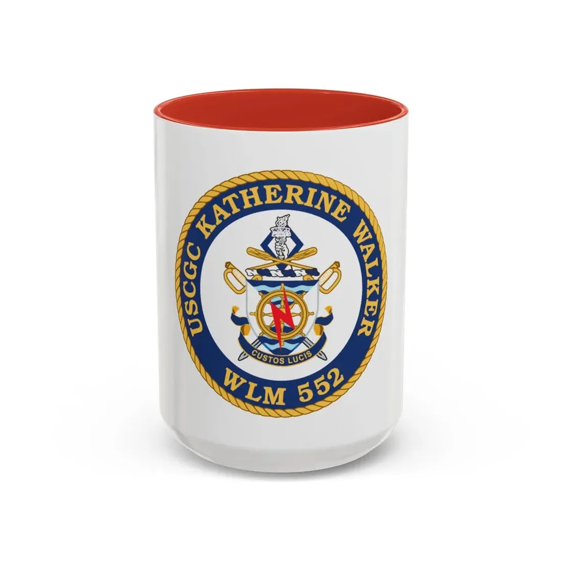 USCGC Kathrine Walker WLM 552 (U.S. Coast Guard) Accent Coffee Mug 15oz Red - Go Mug Yourself