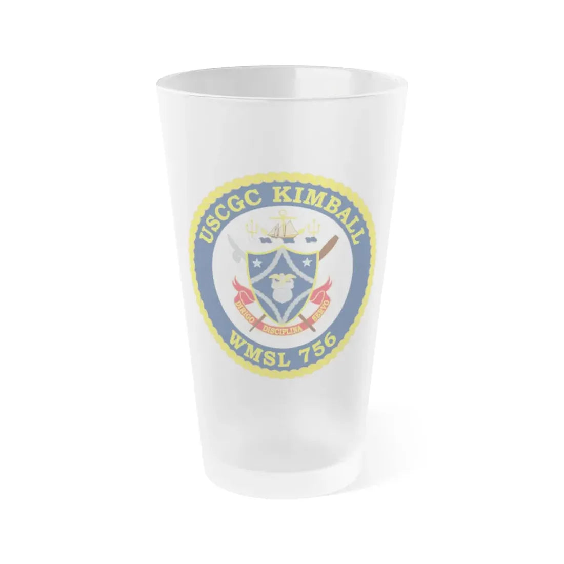 USCGC Kimball WMSL 756 (U.S. Coast Guard) Frosted Pint Glass 16oz Default Title - Go Mug Yourself