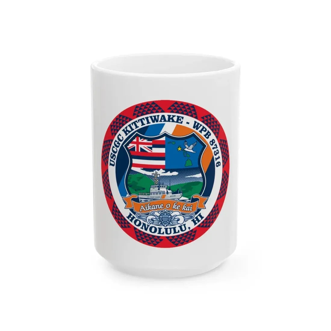 USCGC Kittiwake WPB 87316 (U.S. Coast Guard) White Coffee Mug 15oz - Go Mug Yourself