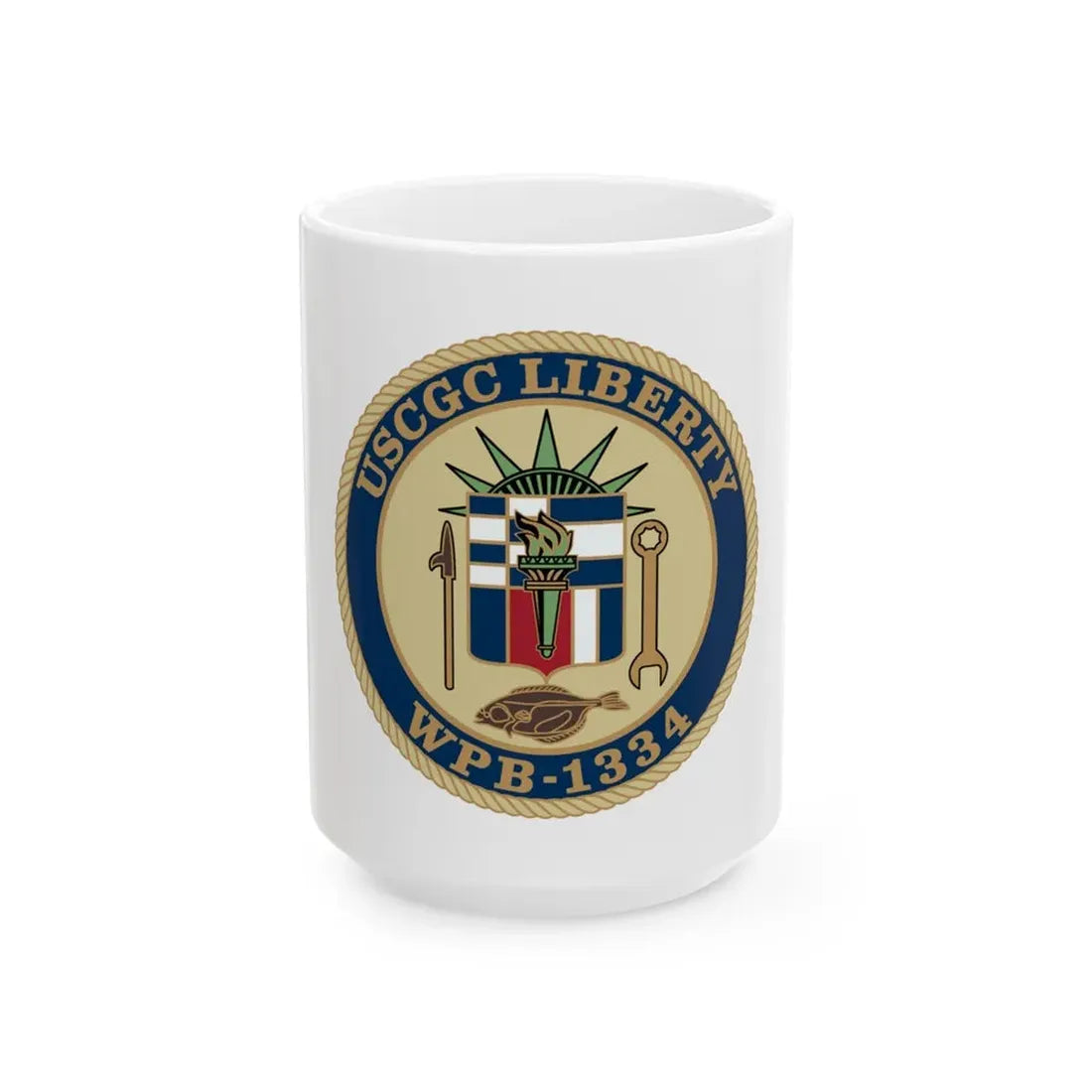 USCGC Liberty WPB 1334 (U.S. Coast Guard) White Coffee Mug 15oz - Go Mug Yourself