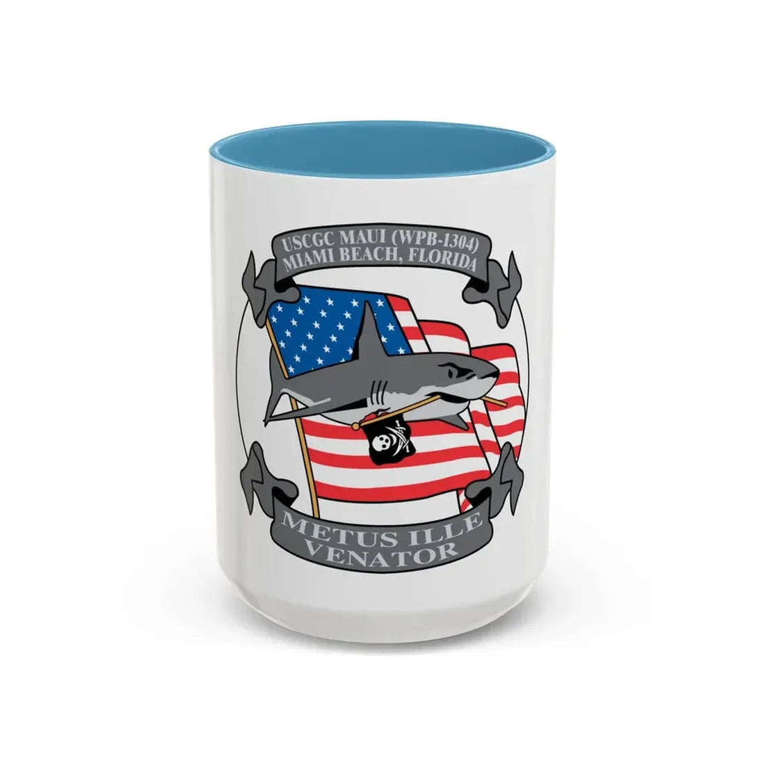 USCGC Maui WPB 1304 (U.S. Coast Guard) Accent Coffee Mug 15oz Light Blue - Go Mug Yourself