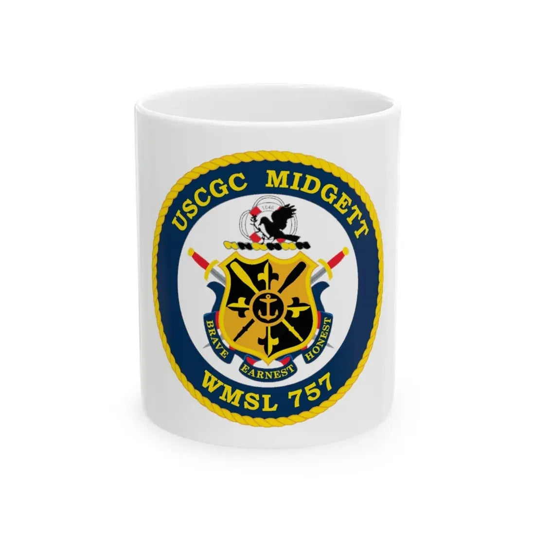 USCGC MIDGETT WMSL 757 (U.S. Coast Guard) White Coffee Mug 11oz - Go Mug Yourself