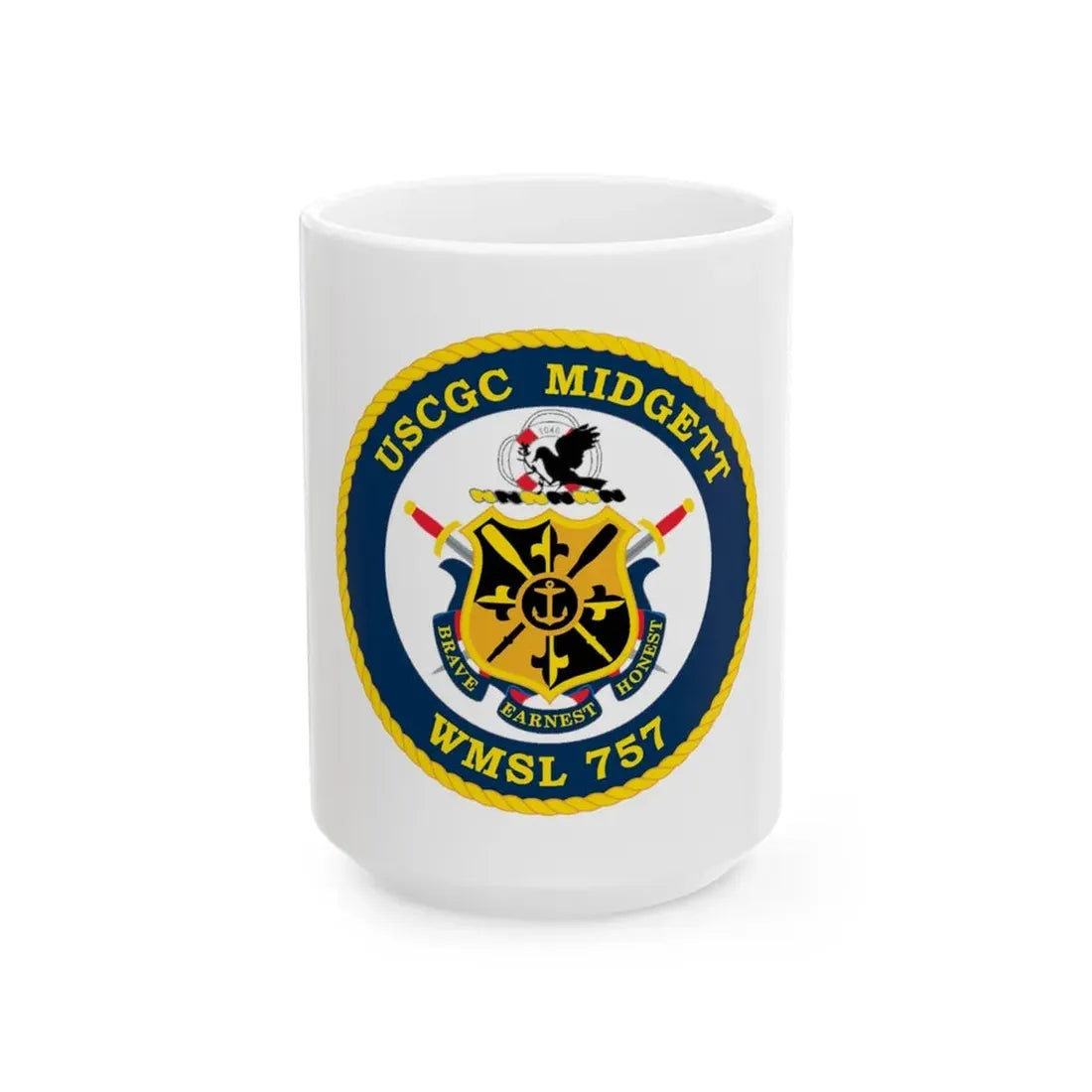 USCGC MIDGETT WMSL 757 (U.S. Coast Guard) White Coffee Mug 15oz - Go Mug Yourself