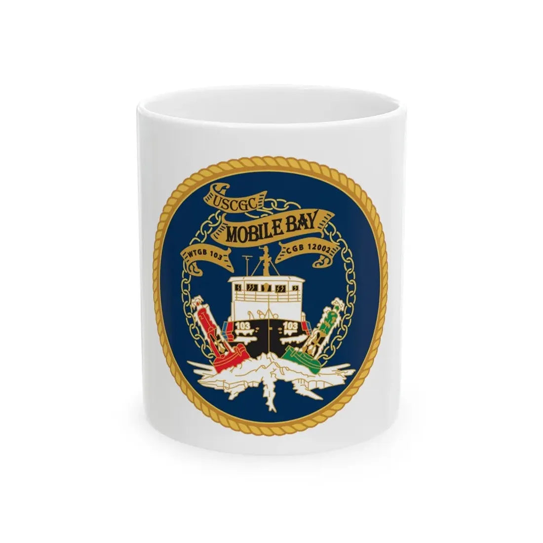 USCGC Mobile Bay WTGB 103 (U.S. Coast Guard) White Coffee Mug 11oz - Go Mug Yourself