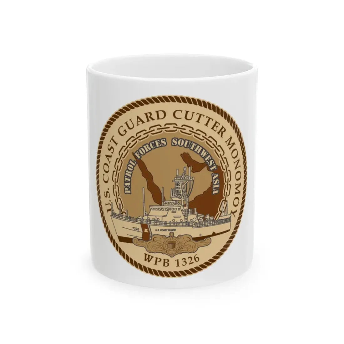USCGC Monomoy WPB 1326 (U.S. Coast Guard) White Coffee Mug 11oz - Go Mug Yourself