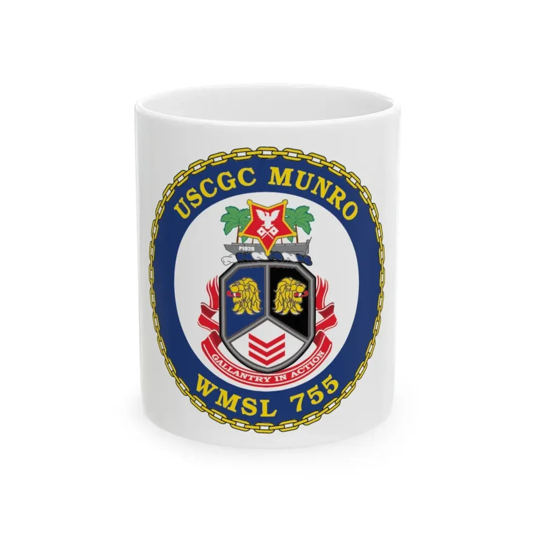 USCGC Munro WMSL 755 (U.S. Coast Guard) White Coffee Mug 11oz - Go Mug Yourself