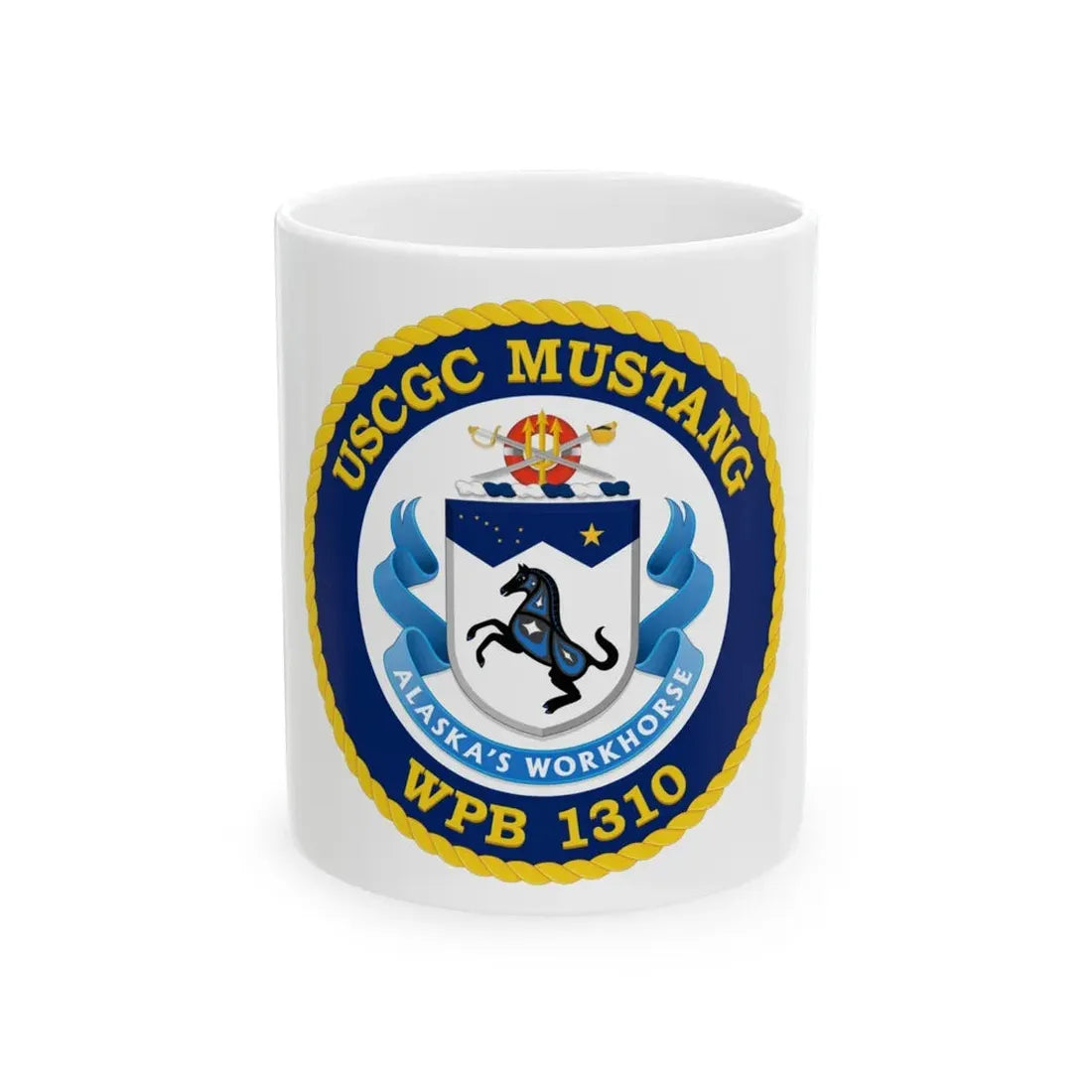 USCGC Mustang WPB 1310 (U.S. Coast Guard) White Coffee Mug 11oz - Go Mug Yourself