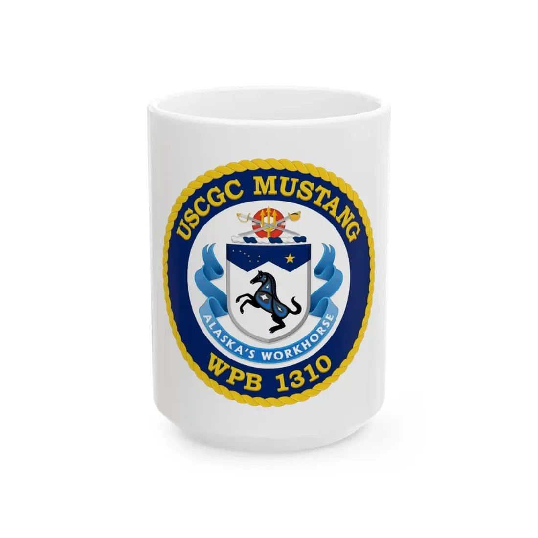 USCGC Mustang WPB 1310 (U.S. Coast Guard) White Coffee Mug 15oz - Go Mug Yourself