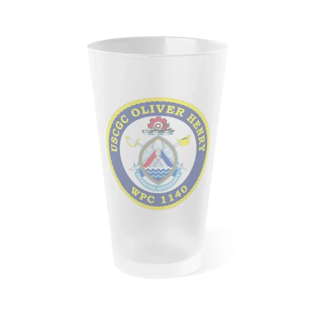 USCGC Oliver Henry WPC 1140 (U.S. Coast Guard) Frosted Pint Glass 16oz Default Title - Go Mug Yourself