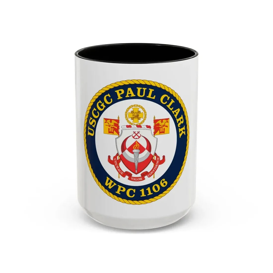 USCGC Paul Clark WPC 1106 (U.S. Coast Guard) Accent Coffee Mug 15oz Black - Go Mug Yourself