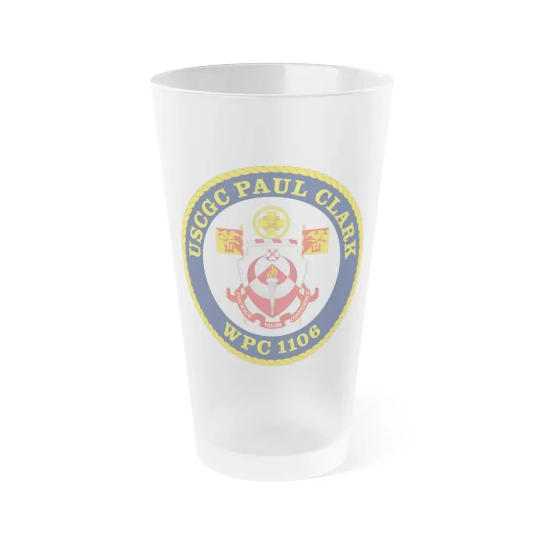 USCGC Paul Clark WPC 1106 (U.S. Coast Guard) Frosted Pint Glass 16oz Default Title - Go Mug Yourself