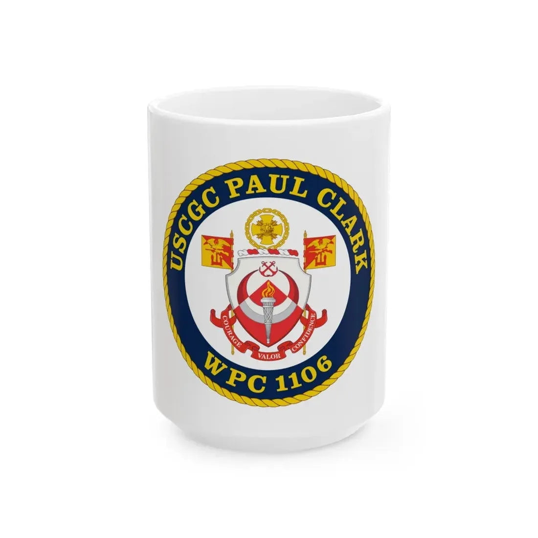 USCGC Paul Clark WPC 1106 (U.S. Coast Guard) White Coffee Mug 15oz - Go Mug Yourself